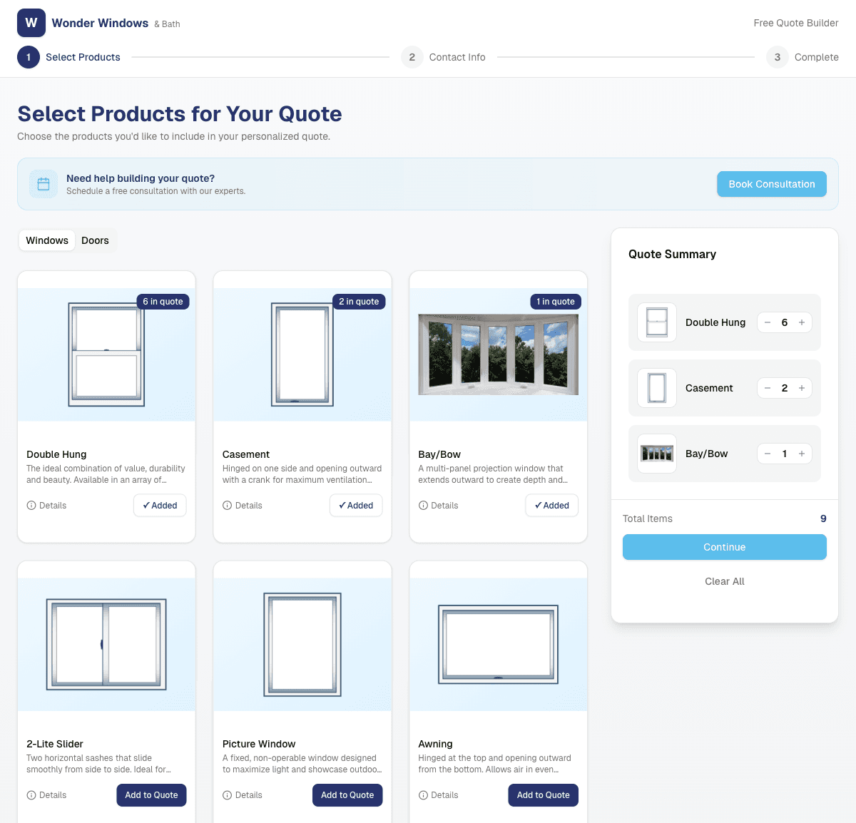 Product Quote Builder